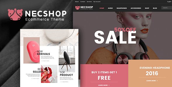 Nec Shop-高科技RTL响应式多用途WooCommerce WordPress主题