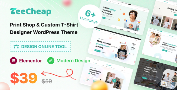 TeeHeap-在线打印商店和定制T恤设计WordPress主题