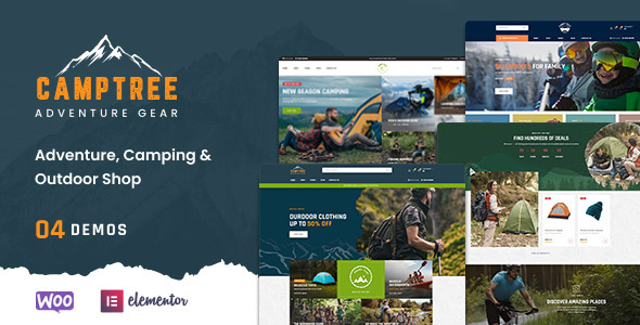 Camptree-户外露营设备WooCommerce Elementor主题