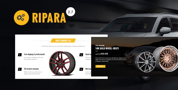 Ripara-汽车维修和汽车WooCommerce WordPress主题