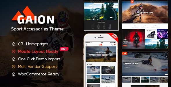 Gaion-运动配件商店WordPress WooCommerce主题（移动布局就绪）
