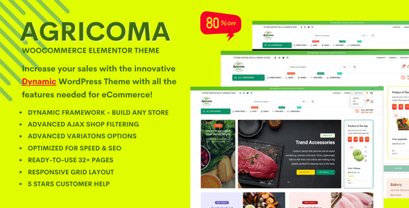 Agricoma-有机食品杂货店WooCommerce主题