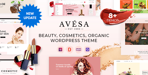 Avesa-美容化妆品商店Elementor WooCommerce WordPress主题（08+索引+移动布局）