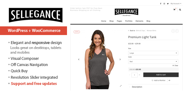 Sellegance-响应式WooCommerce主题