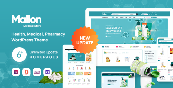Mallon-医疗商店Elementor WooCommerce WordPress主题