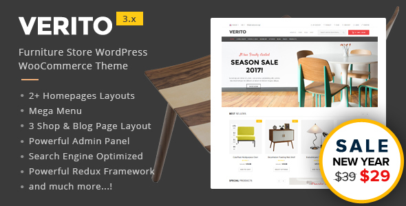 Verito-家具店WooCommerce WordPress主题