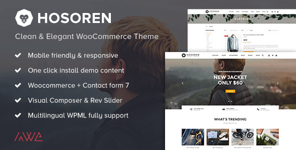 Hosoren-干净优雅的WooCommerce主题