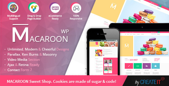 Macaroon甜品店-多彩WooCommerce主题