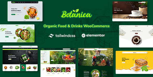 Botanica-食品和饮料顺风CSS WooCommerce主题