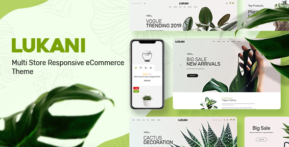 Lukani-WooCommerce WordPress的植物商店主题