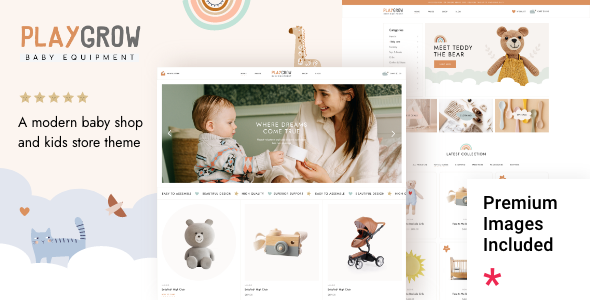 PlayGrow-婴儿店和儿童商店WordPress主题