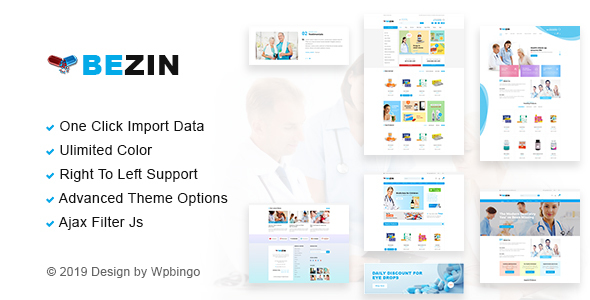 Bezin–医药与健康WooCommerce WordPress主题
