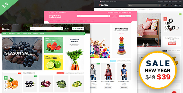 Brezza-水果店多用途WooCommerce WordPress主题
