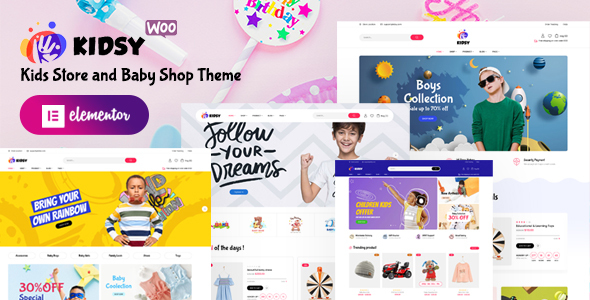 Kidsy–儿童商店和婴儿店WooCommerce WordPress主题