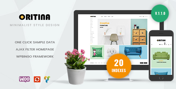 Oritina-极简家具WooCommerce WordPress主题
