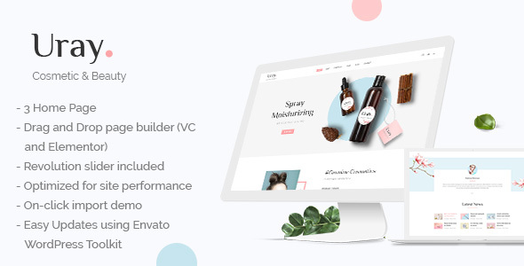 Uray |化妆品和美容店WordPress WooCommerce主题