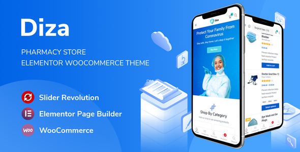Diza-药店元素WooCommerce主题