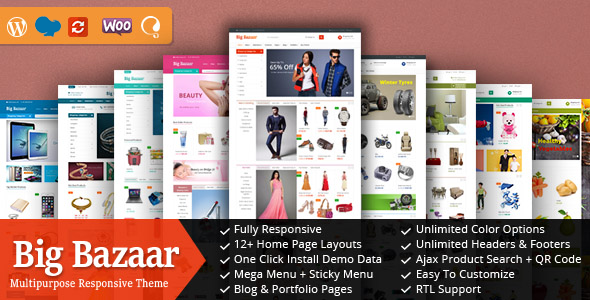BigBazaar-响应式WooCommerce WordPress主题