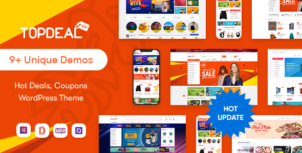 TopDeal-多供应商市场元素WooCommerce WordPress主题（移动布局就绪）