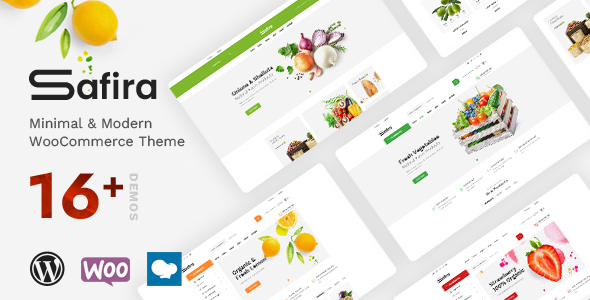 Safira-食品和有机WooCommerce WordPress主题