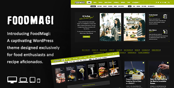 FoodMagi-付费墙和书签烹饪食谱WordPress主题