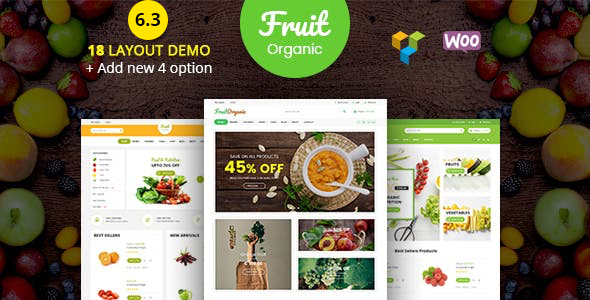 食品水果-有机农场，自然RTL响应WooCommerce WordPress主题