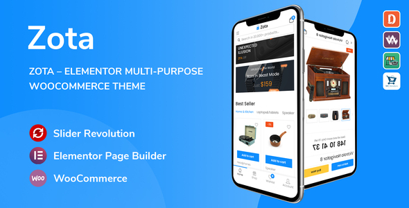Zota-Elementor多用途WooCommerce主题