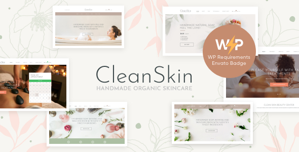 CleanSkin |手工有机肥皂和天然化妆品店WordPress主题+Elementor