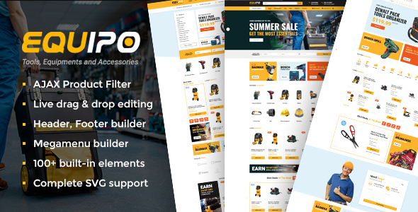 Equipo-零件和工具WordPress WooCommerce主题