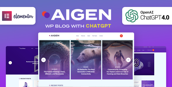 Aigen-受AI启发的WordPress博客主题