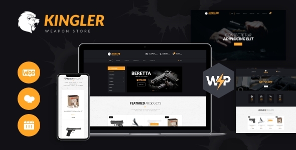 Kingler |武器商店和枪支训练WordPress主题
