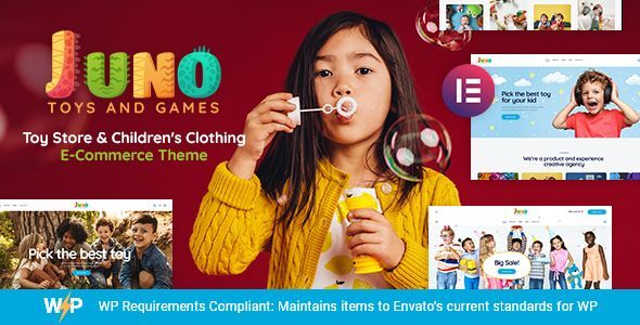 Juno |儿童玩具和游戏商店WordPress主题