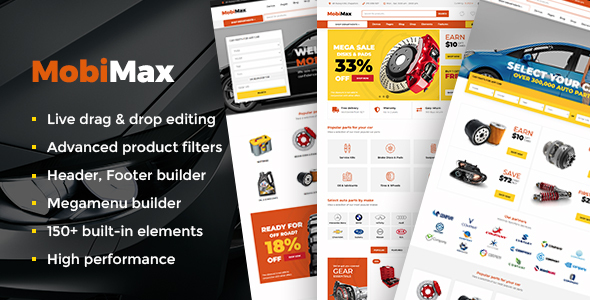 Mobimax-汽车零部件WordPress主题+WooCommerce商店