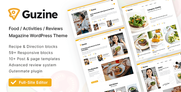 Guzine：Adsense Ready杂志食品博客WordPress主题