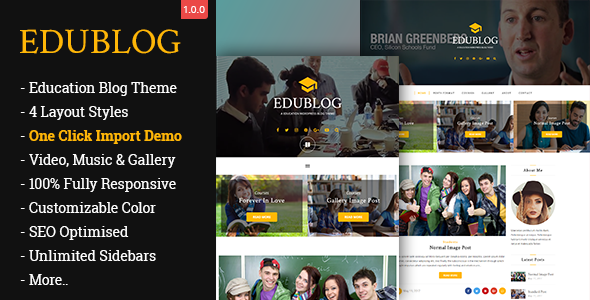 EduBlog–一个教育WordPress博客主题