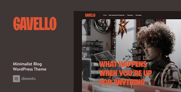 Gavello-迷人的极简主义博客WordPress主题