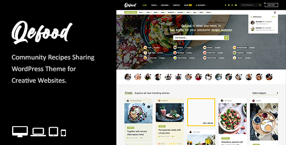 Qefood-社区共享WordPress主题
