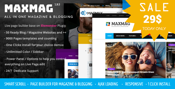 Maxmag-杂志和博客WordPress主题