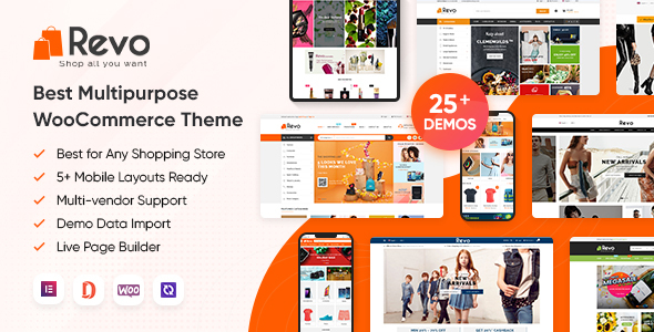 Revo-多用途元素WooCommerce WordPress主题（25+主页和5+移动布局）