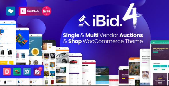 iBid-多供应商拍卖WooCommerce主题