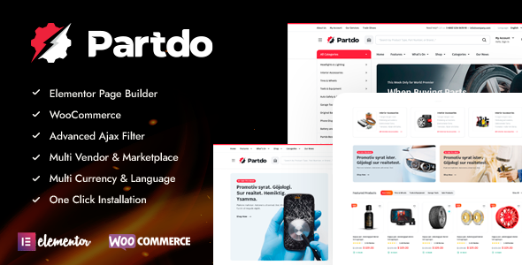 Partdo-汽车零部件和工具商店WooCommerce主题