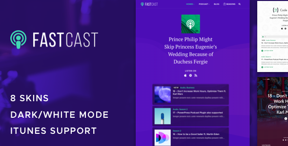 Fastcast-播客WordPress主题