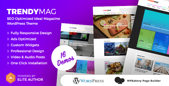 TrendyMag-WordPress新闻杂志和博客主题