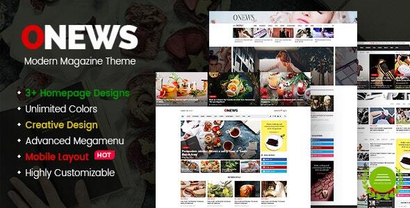 ONews-现代报纸和杂志主题WordPress（移动布局就绪）