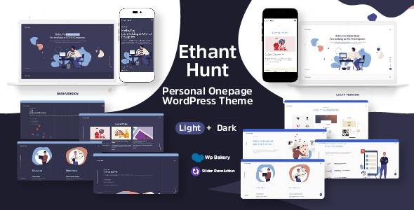 Ethant Hunt-个人单页WordPress主题