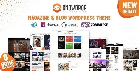 Snowdrop-病毒新闻和杂志WordPress主题