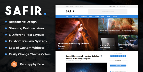 Safir-WordPress博客主题
