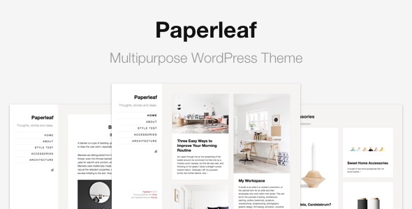 Paperleaf-多用途最小WordPress主题