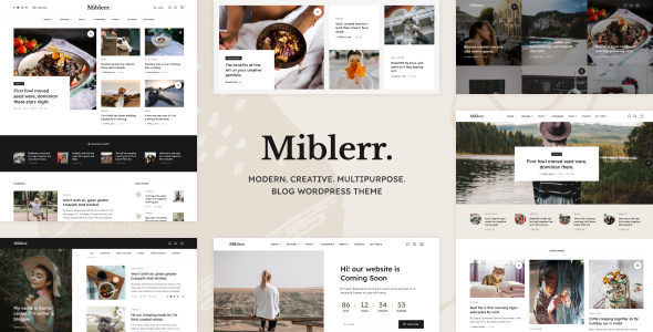 Miblerr-现代、创意和多用途博客WordPress主题