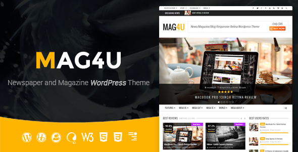 Mag4u-响应式WordPress新闻、杂志、博客